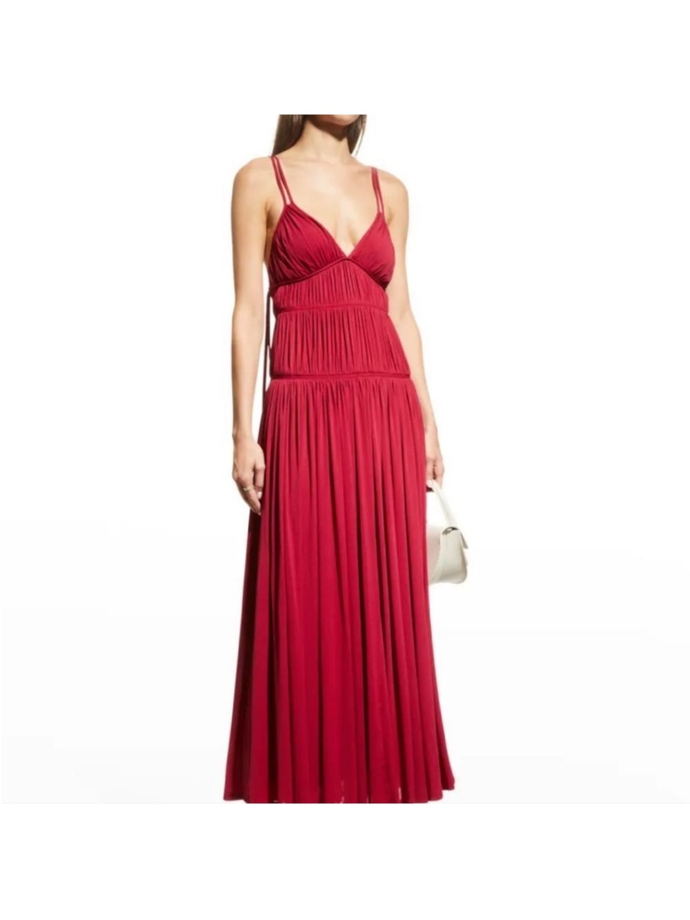 Rebecca Taylor Ruched Mesh Maxi Dress